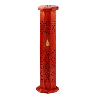 Dřevěná věž - stojánek na vonné tyčinky - Buddha