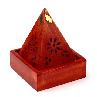 Dřevěná pyramida - stojánek na vonné kužely - Slon